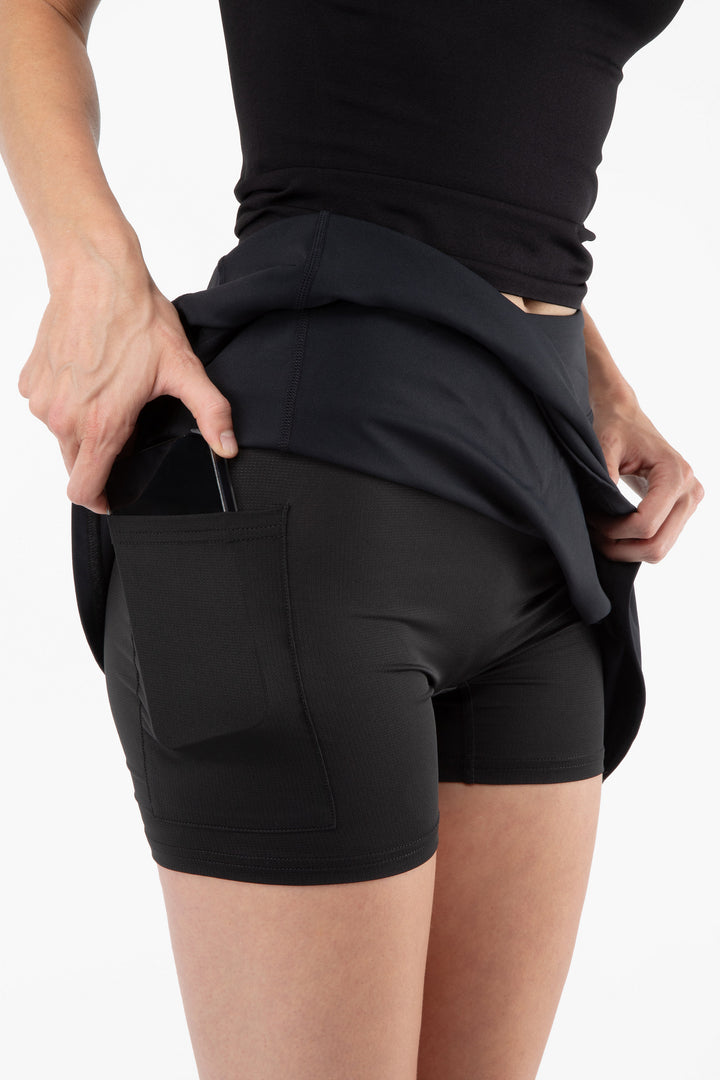 Swift Skort, Two Hidden Side Pockets, 4-Way Stretch, Moisture-Wicking