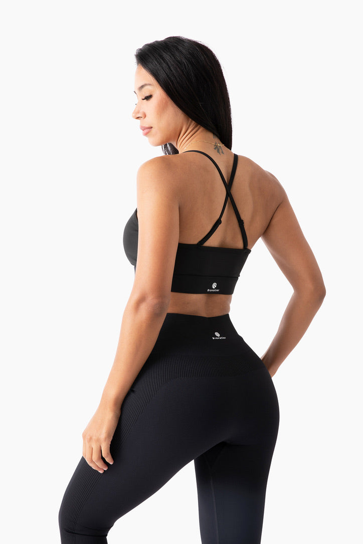 Luna X Crossback Sports Bra, Medium Support, Removable Pads, Moisture-Wicking Fabric for Gym, Yoga, & Running