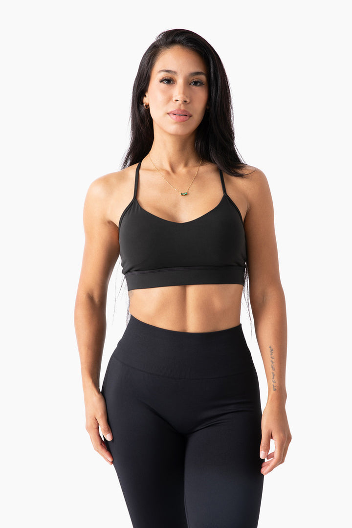 Aura Seamless Yoga Leggings, Squat-Proof, 4-Way Stretch, Moisture-Wicking, Black