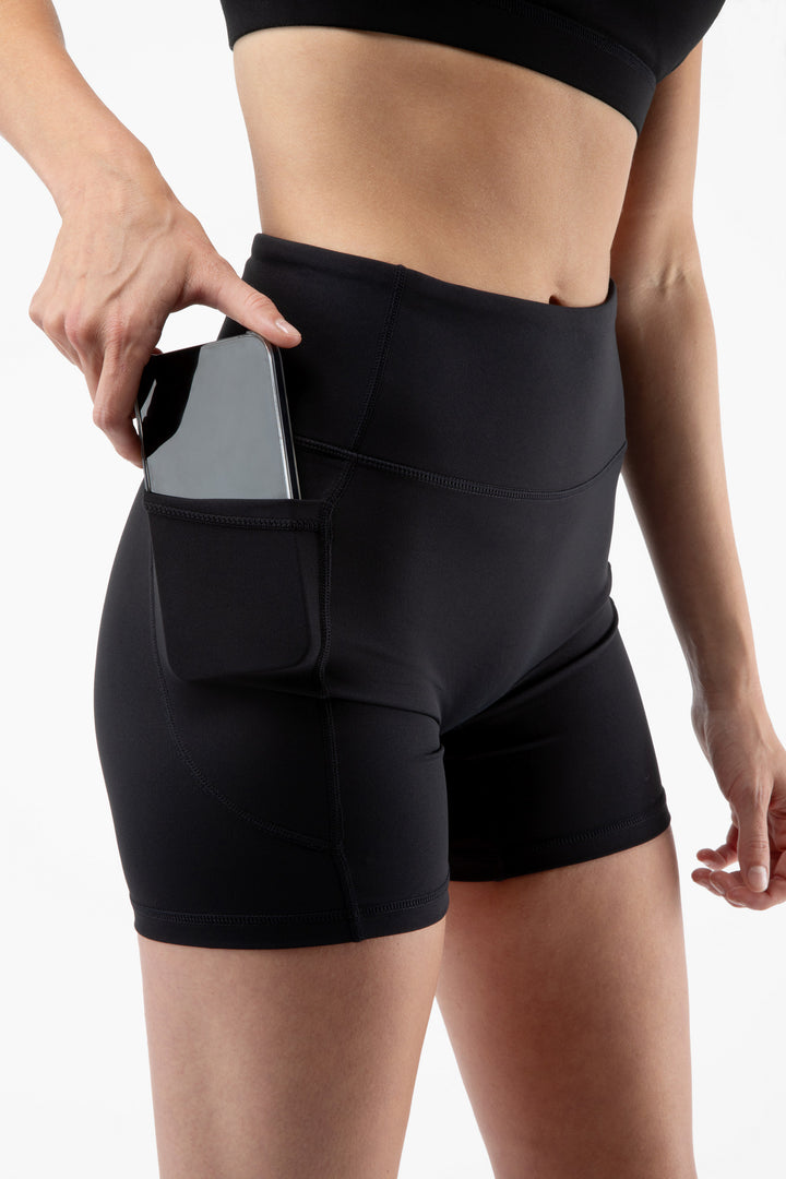 Biker Shorts, Two Pockets, Moisture-wicking, 4-way stretch, High-waist, Squat-proof