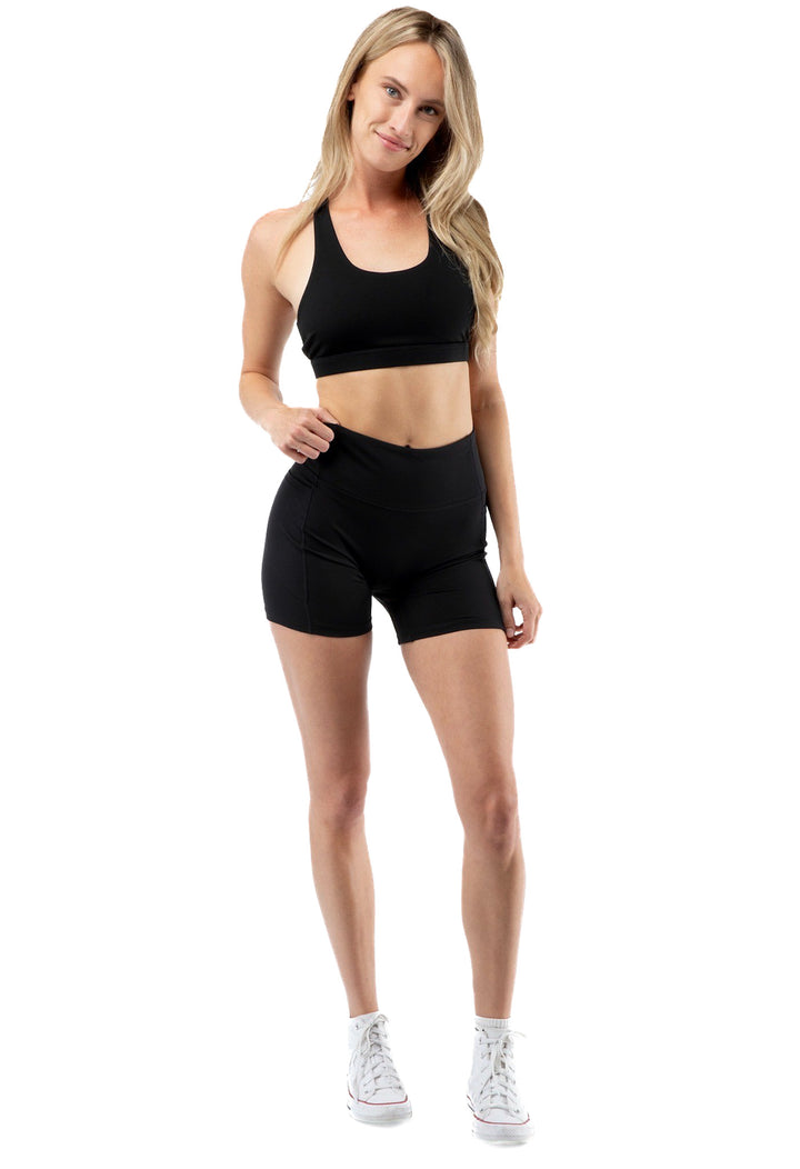 Biker Shorts, Two Pockets, Moisture-wicking, 4-way stretch, High-waist, Squat-proof