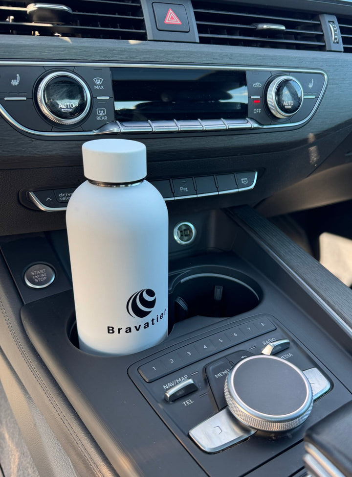 Bravatier White Stainless Steel Water Bottle